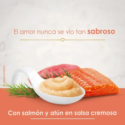 Purina Fancy Feast Puree Kiss con Salmon y Atún